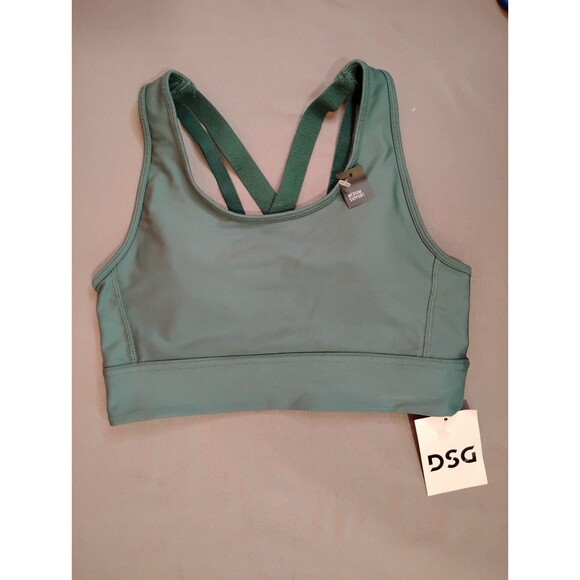 Women's DSG Strappy Compression Sports Bra Blue Small - Picture 1 of 4